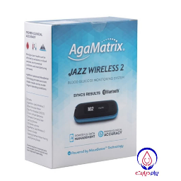 دستگاه تست قندخون آگاماتریکس مدل Jazz Wireless   به همراه 100 عدد نوار تست