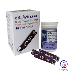 eB Chek blood sugar test strip model Ls_03 pack of 50 pieces