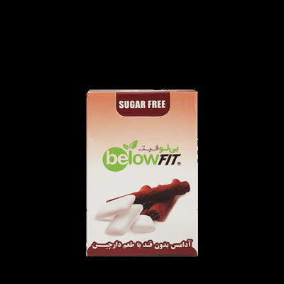 below-fit  sugar free chewing gum with cinnamon flavor, pack of 12
