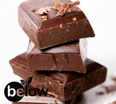 Sugar-free chocolate with stevia sweetener, Below brand